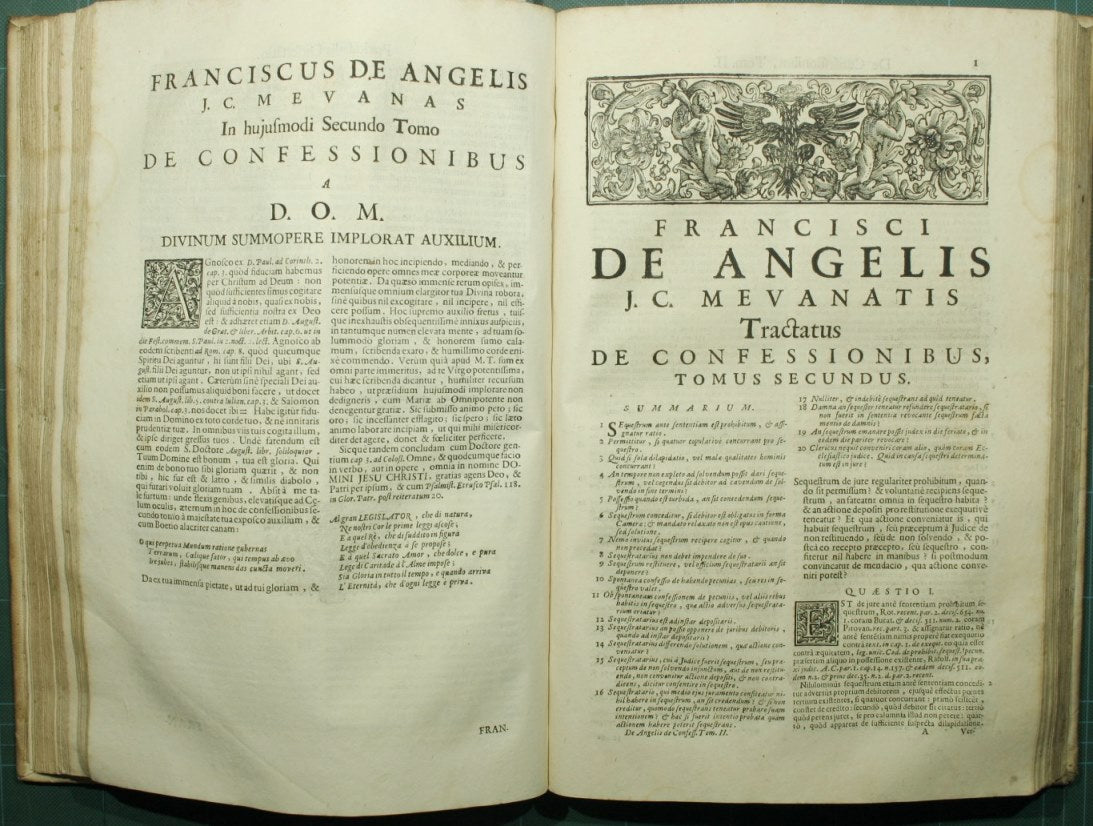 Francisci De Angelis J.C. Mevanatis Tractatus de confessionibus tam judicialibus quam extrajudicialibus, et illarum effectibus