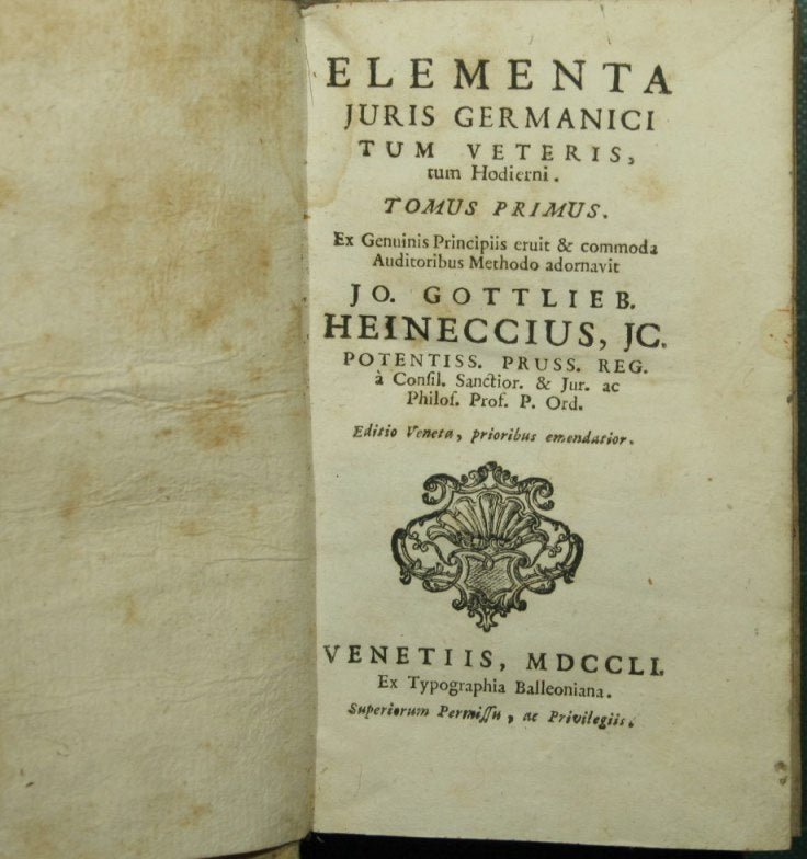 Elementa juris Germanici tum veteris, tum hodierni
