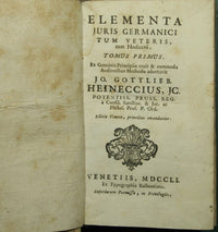 Elementa juris Germanici tum veteris, tum hodierni