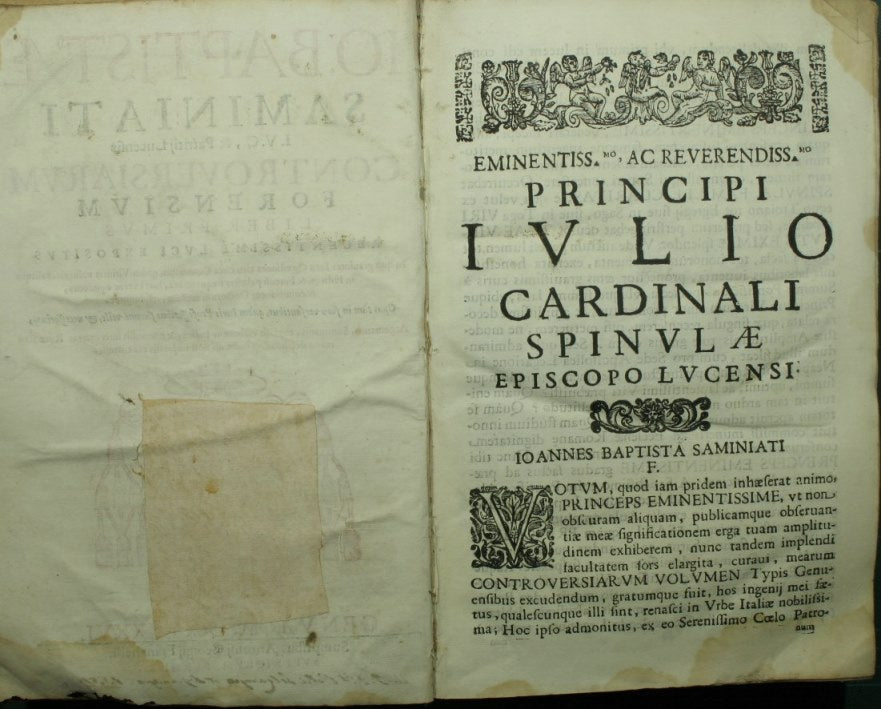 José. Baptistae Saminiati Controversiarum forensium liber primus