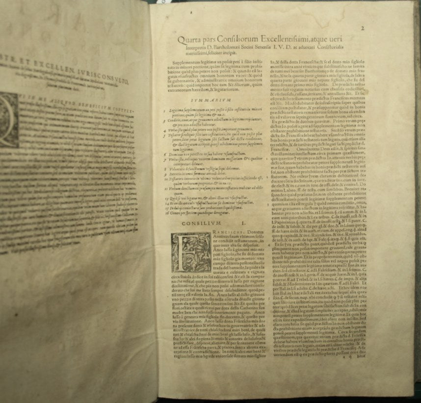 Quarta pars Consiliorum Dom. Bartholomaei Socini Senensis