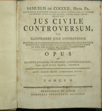 Samuelis de Cocceii [...] Jus controversia civil, ubi illustriores juris controversiae