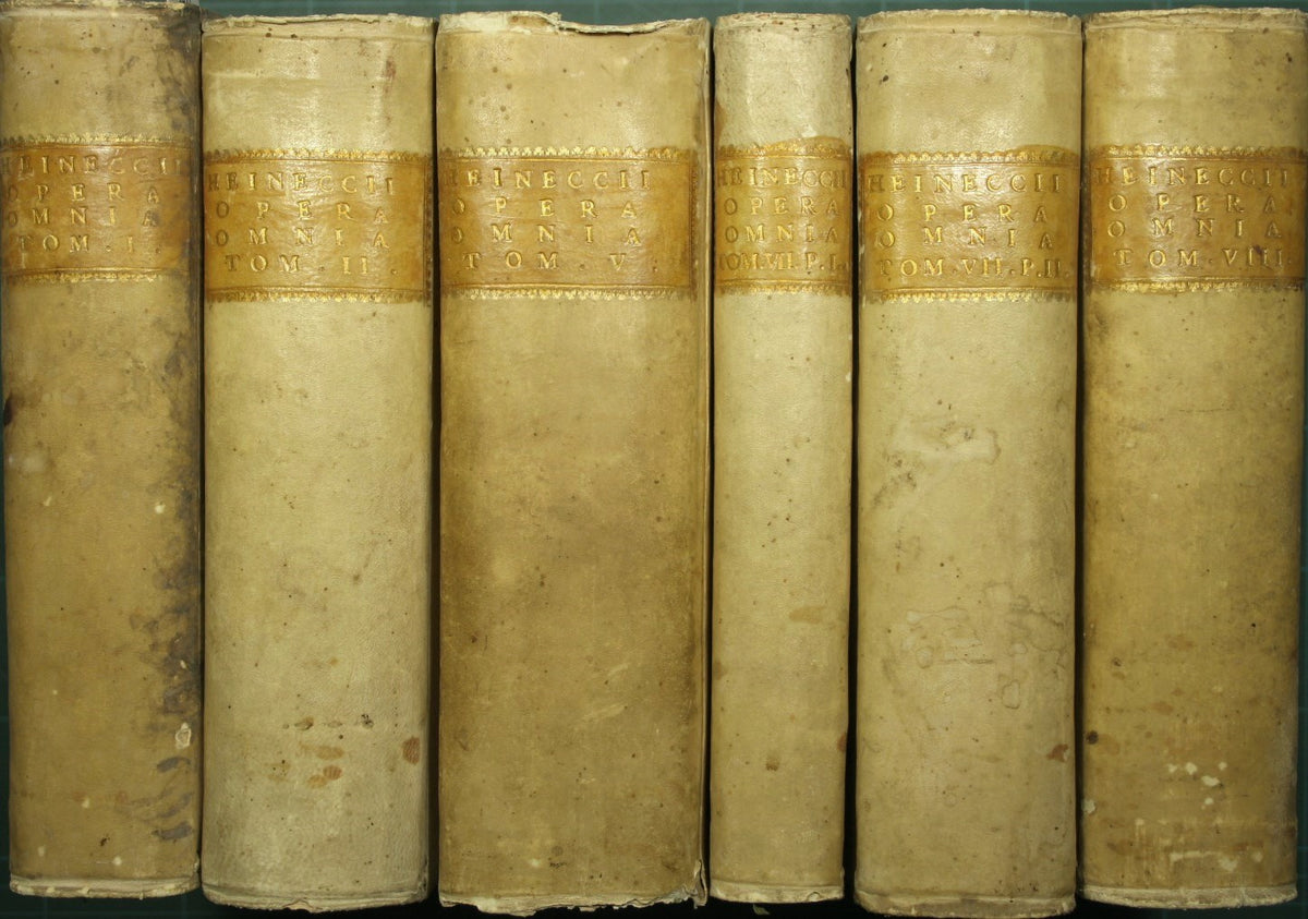 Ioh. Gottlieb Heineccii Operum ad universam iuris prudentiam, philosophiam et litteras humaniores pertinentium. Voll. I-II-V-VII-VIII