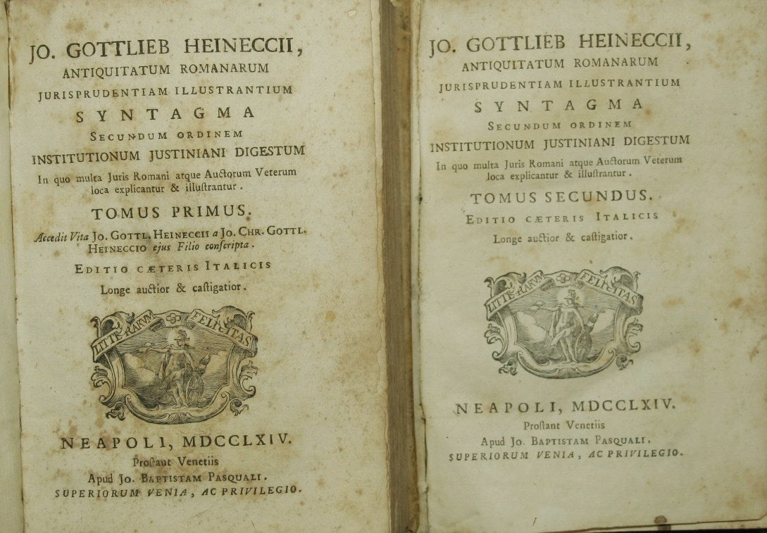 José. Gottlieb Heineccii Antiquitatum romanorum iurisprudentiam illustrantium syntagma