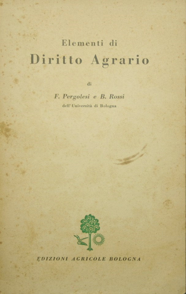 Elementi di diritto agrario