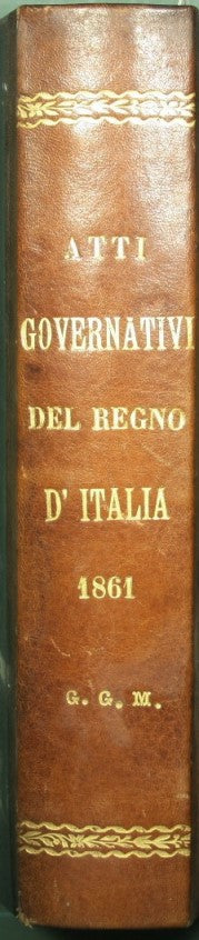 Collection of laws and acts of the government of the Kingdom of Italy. Year 1861