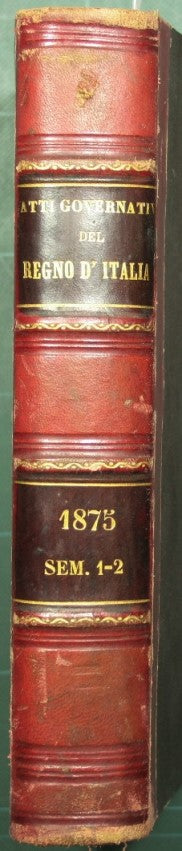 Collezioni delle leggi ed atti del governo del Regno d'Italia. Anno 1875