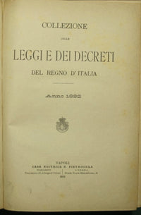 Collezione delle leggi e dei decreti del Regno d'Italia. Anno 1892