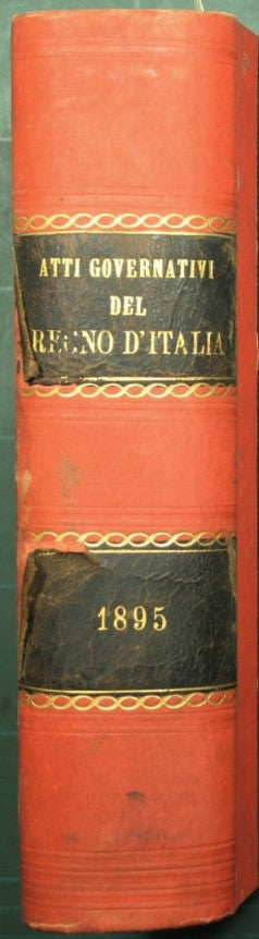 Collezione delle leggi e dei decreti del Regno d'Italia. Anno 1895