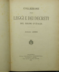 Collezione delle leggi e dei decreti del Regno d'Italia. Anno 1899