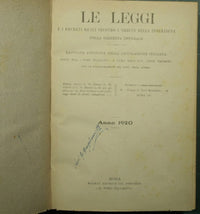 Le leggi e i decreti reali secondo l'ordine della inserzione nella Gazzetta Ufficiale. Anno 1920