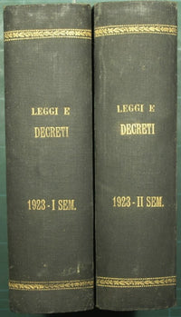 The laws and royal decrees according to the order of insertion in the Official Gazette. Year 1923