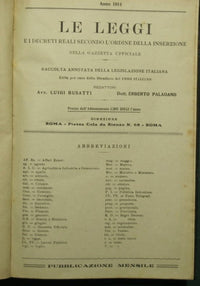 The laws and royal decrees according to the order of insertion in the Official Gazette. Year 1914