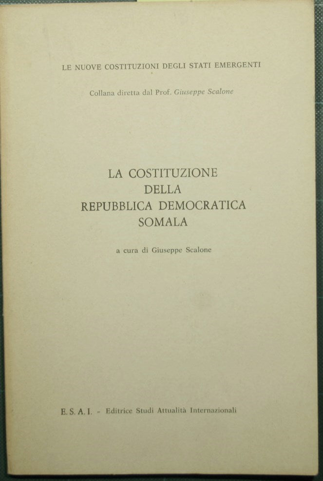The Constitution of the Somali Democratic Republic