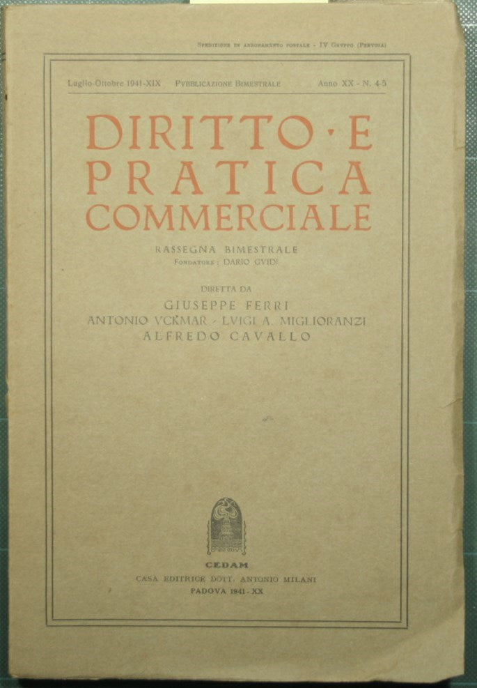 Diritto e pratica commerciale. N. 4-5