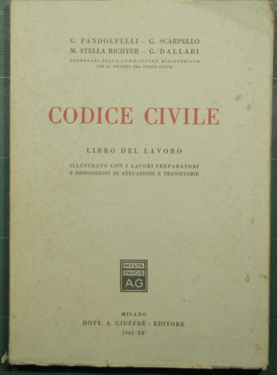 Codice civile - Libro del lavoro