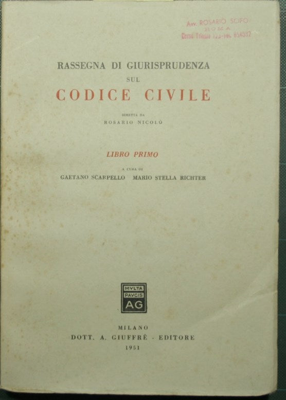 Review of jurisprudence on the Civil Code - Book I / V