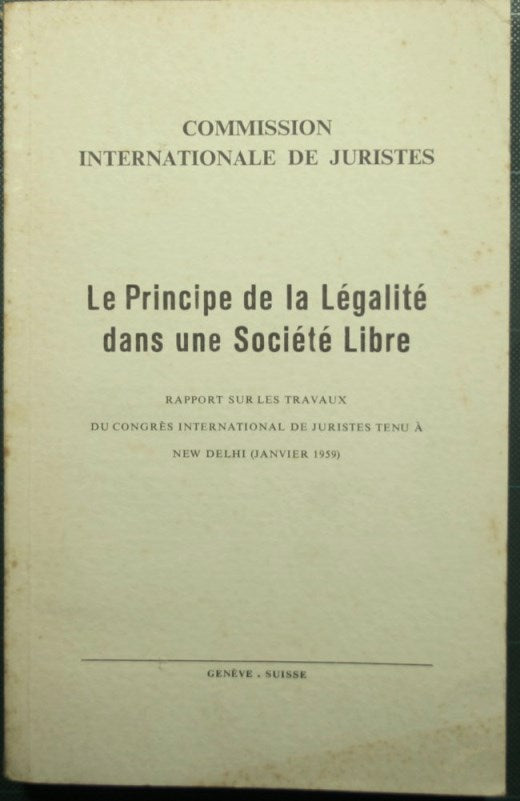The principle of legality in a free society
