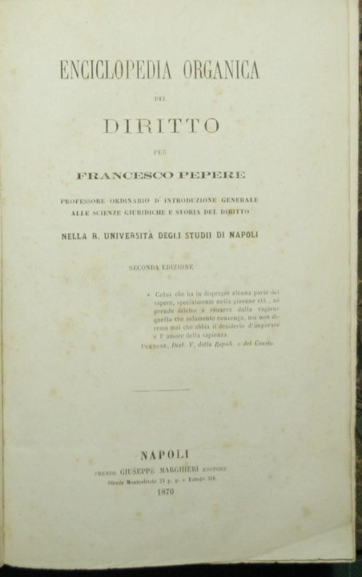 Organic encyclopedia of law