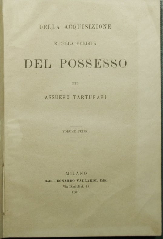 Of the acquisition and loss of possession