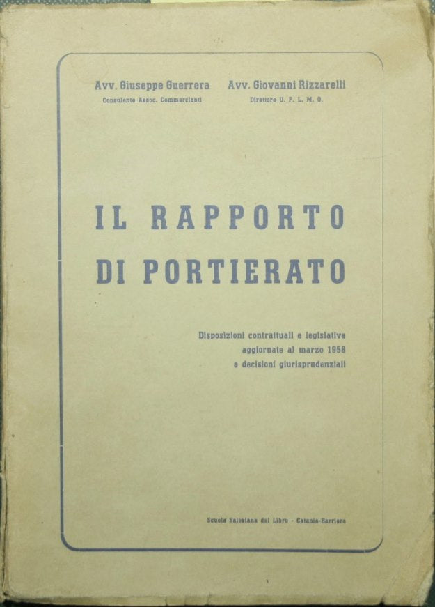 Il rapporto di portierato