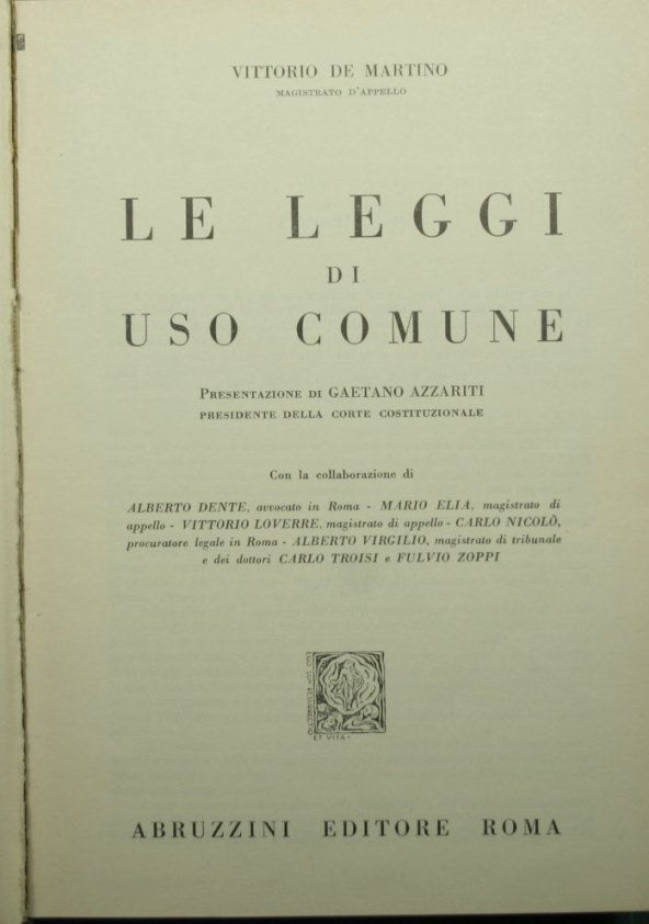 Leyes comúnmente utilizadas