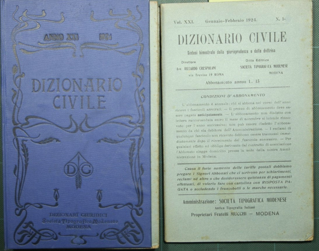 Civil dictionary - Vol. XXI, 1924