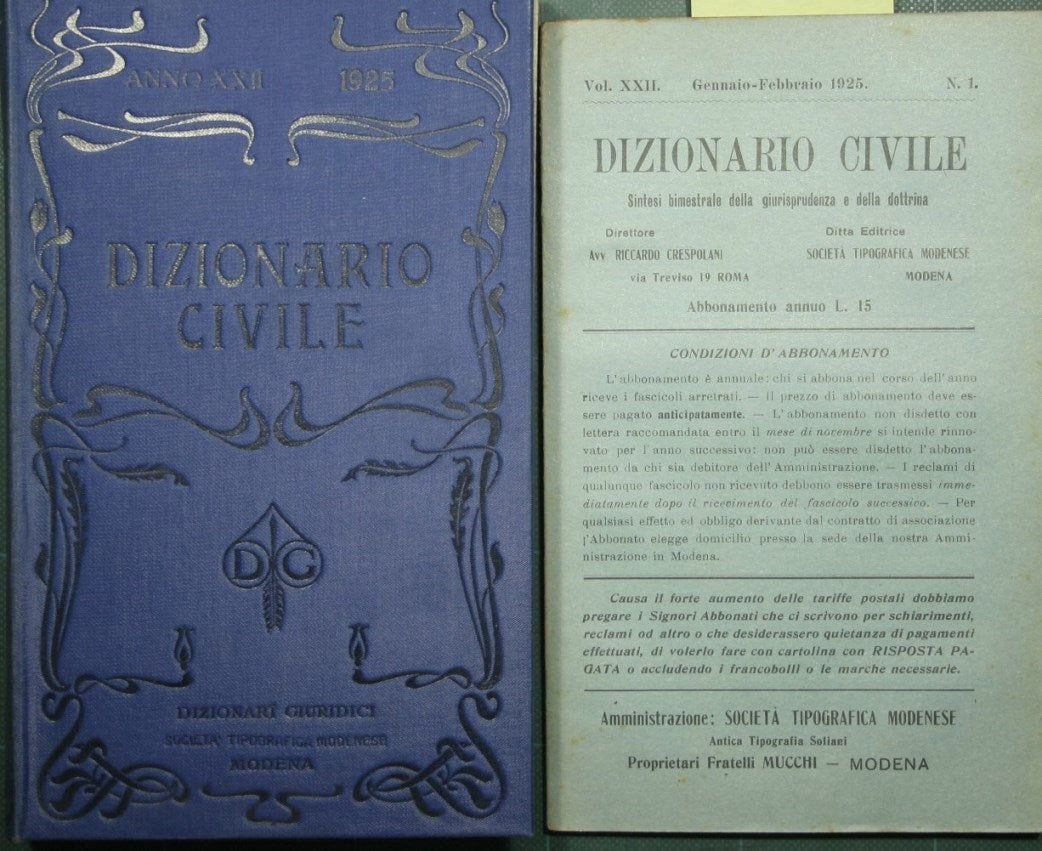 Civil Dictionary - Vol. XXII, 1925