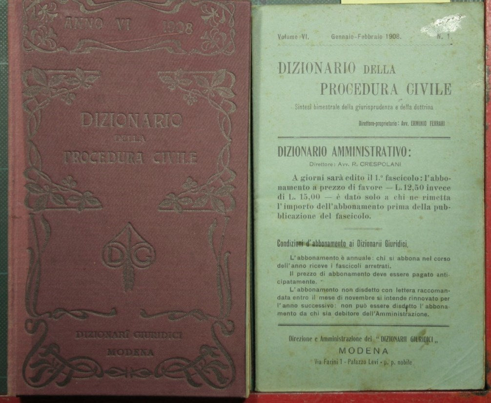Dictionary of Civil Procedure - Vol. VI, 1908