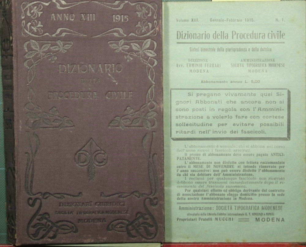 Diccionario de Procedimiento Civil - Vol. XIII, 1915