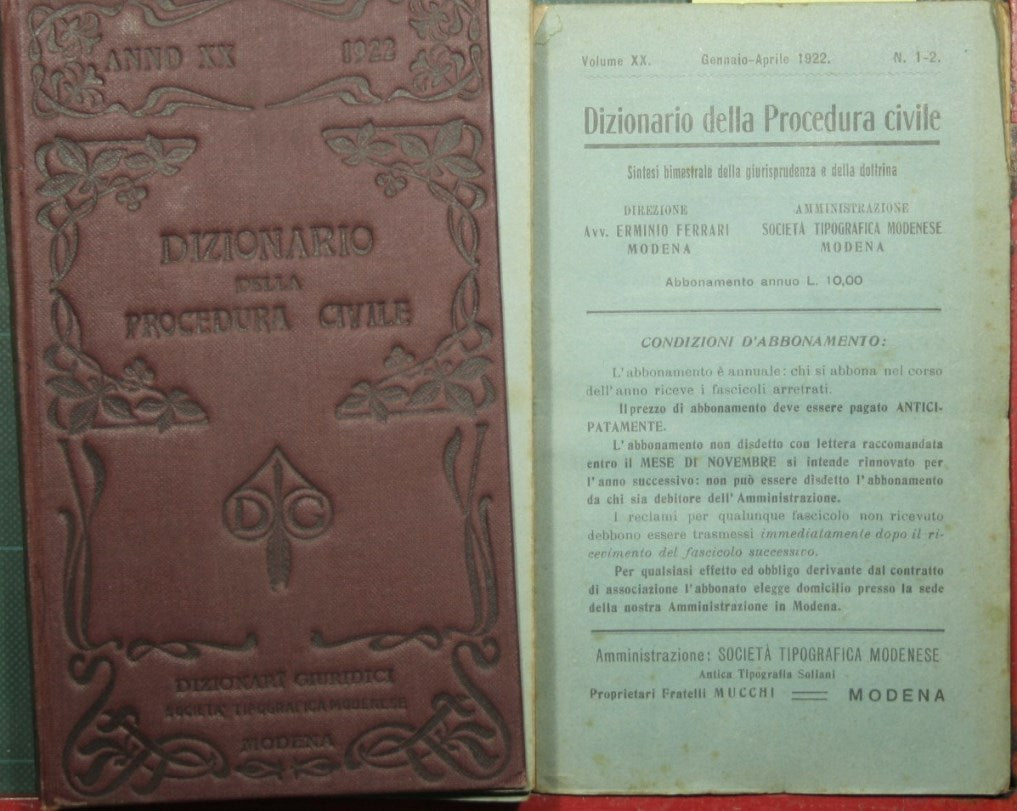 Dizionario della procedura civile - Vol. XX, 1922