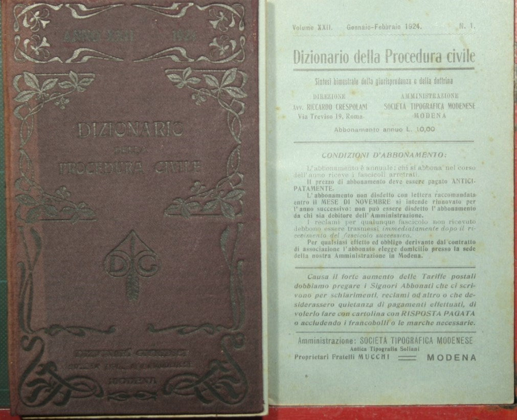 Dizionario della procedura civile - Vol. XXII, 1924