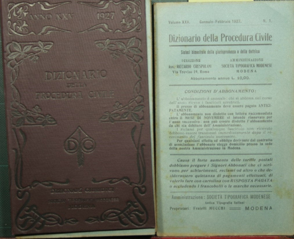 Dictionary of Civil Procedure - Vol. XXV, 1927