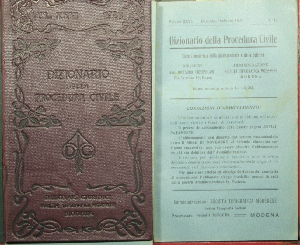 Dictionary of Civil Procedure - Vol. XXVI, 1928
