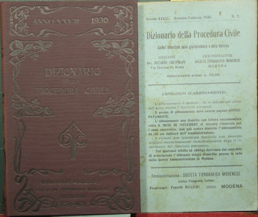 Dizionario della procedura civile - Vol. XXVIII, 1930