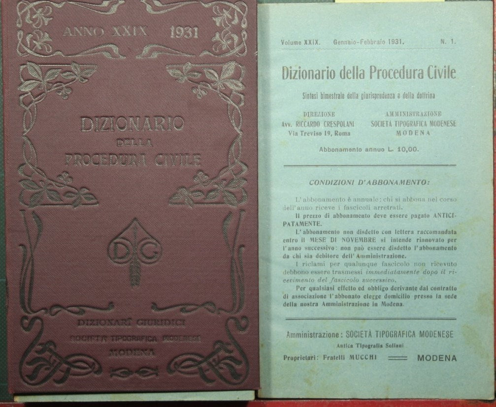 Dictionary of Civil Procedure - Vol. XXIX, 1931