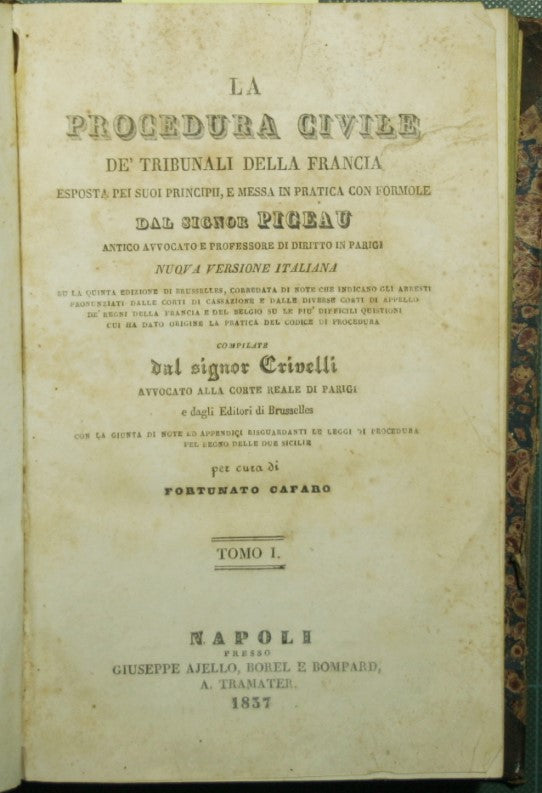 El procedimiento civil de los tribunales de Francia - Vol. I