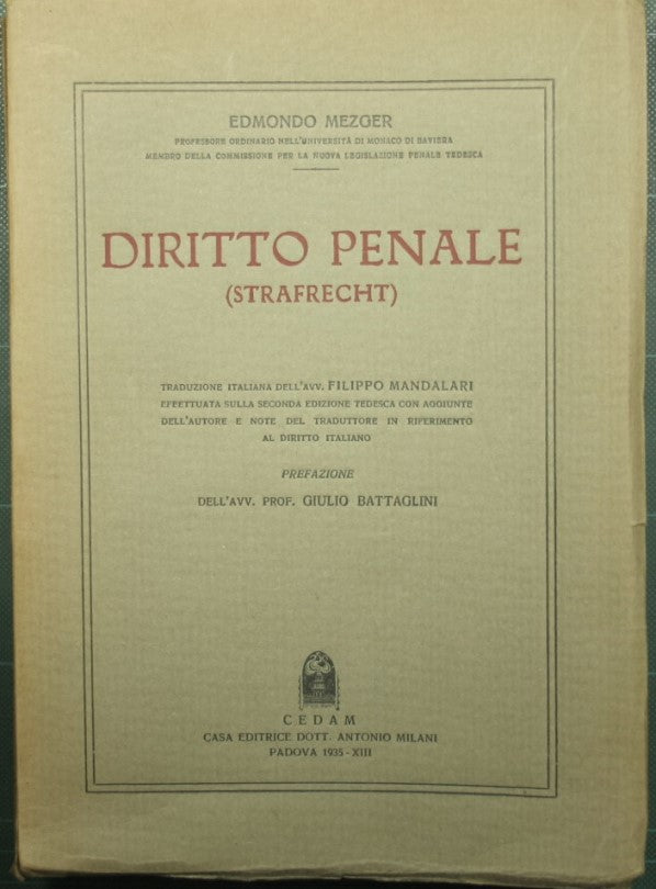 Diritto penale (Strafrecht)