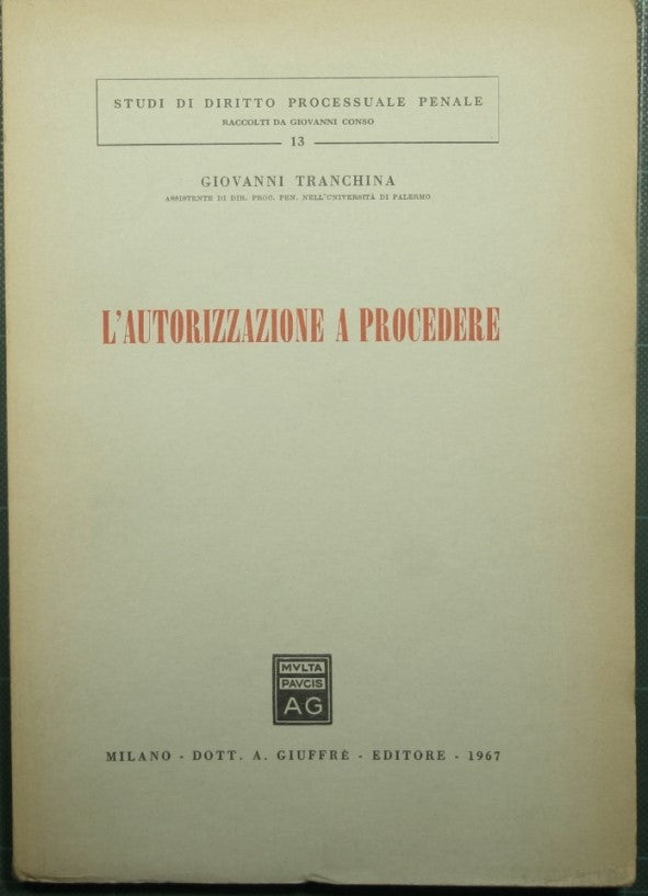 L'autorizzazione a procedere