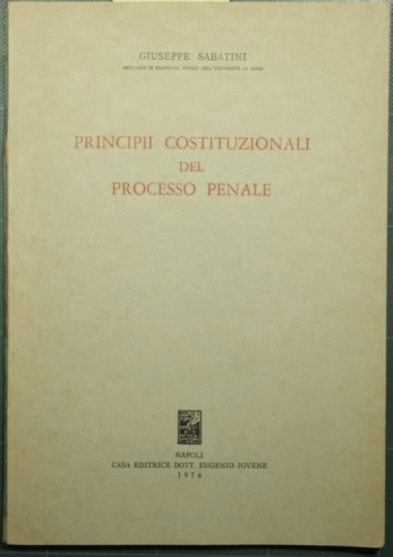Constitutional principles of criminal proceedings