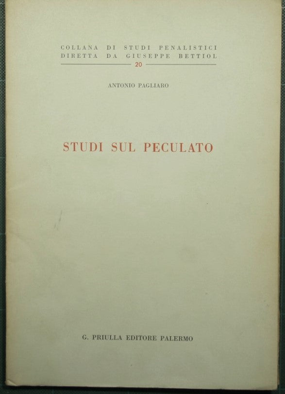Studi sul peculato