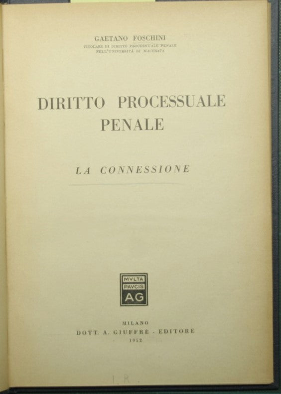 Diritto Processuale Penale - La connessione