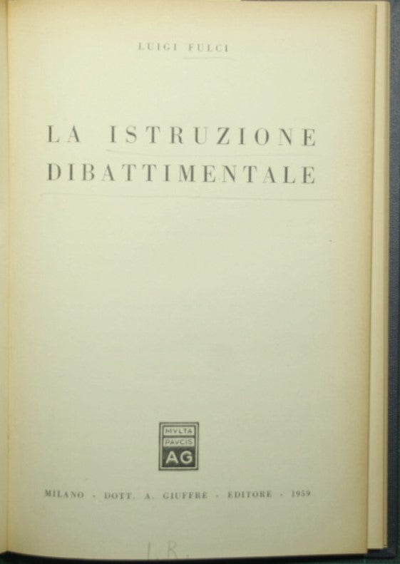 La istruzione dibattimentale