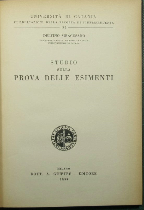 Studio sulla prova delle esimenti