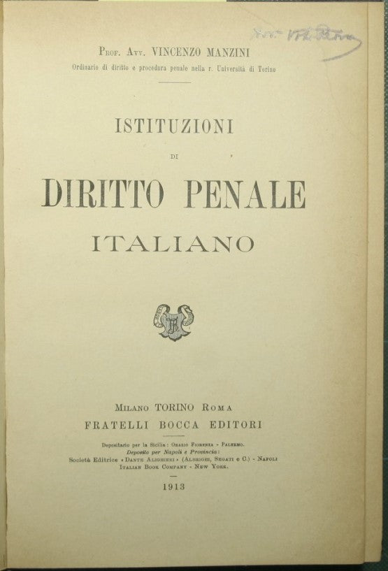 Institutions of Italian criminal law