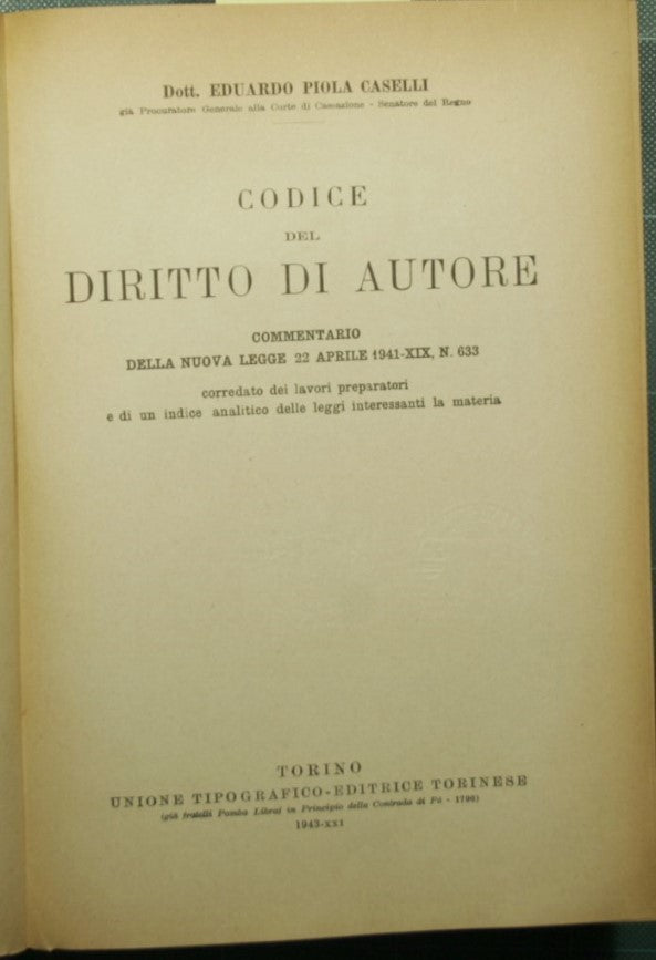 Codice del diritto di autore