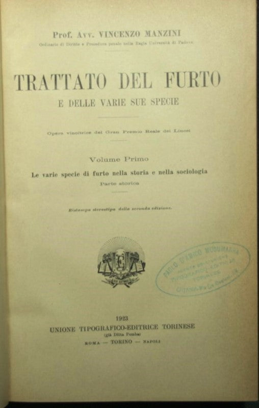 Treatise on theft and its various species