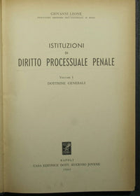 Istituzioni di diritto processuale penale