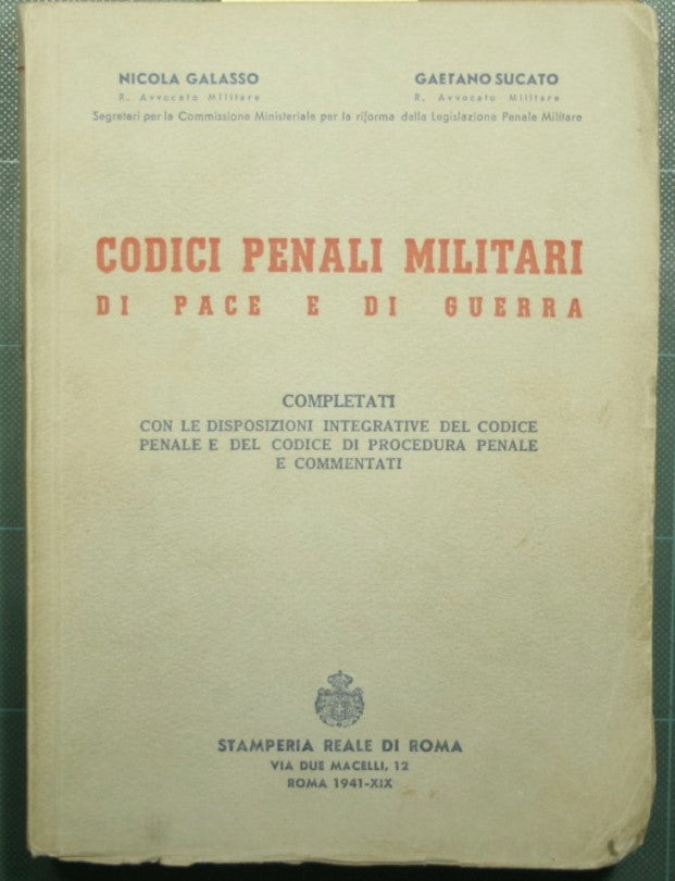 Codici penali militari di pace e di guerra