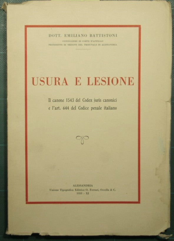 Usura e lesione